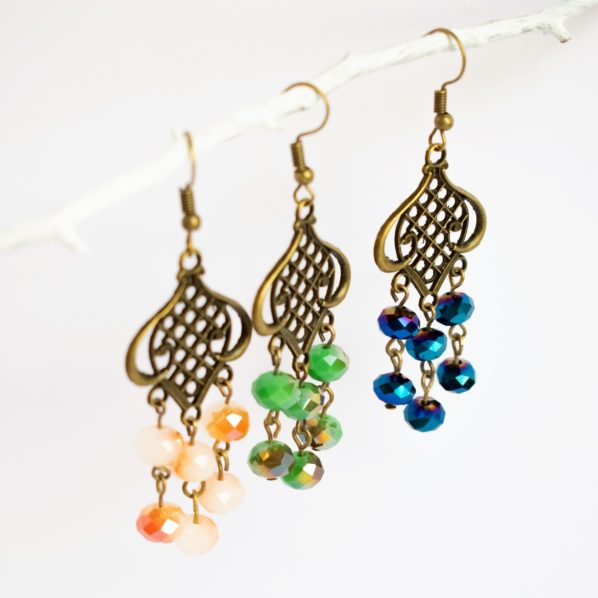 Boucles d’oreilles goutte d’arabesque